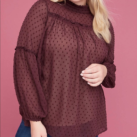 Lane Bryant Tops - BNWT RARE SWISS DOT WINETASTING BLOUSE SIZE 22